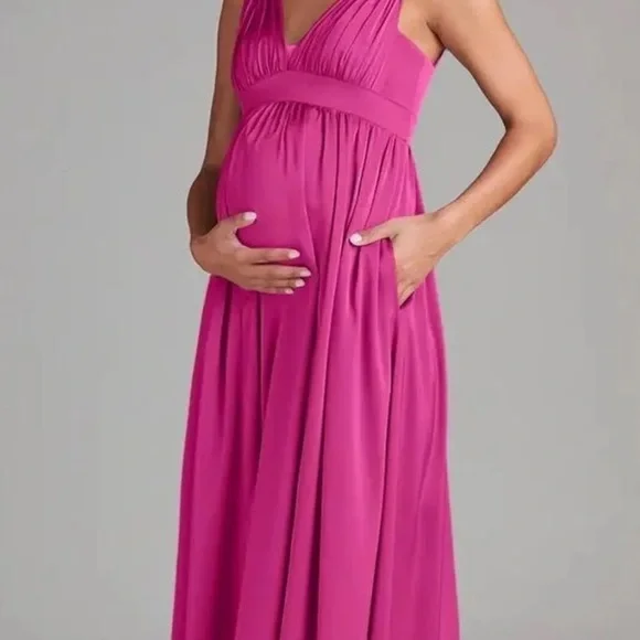 Azazie Fuchsia Maxi Dress - Picture 4 of 5